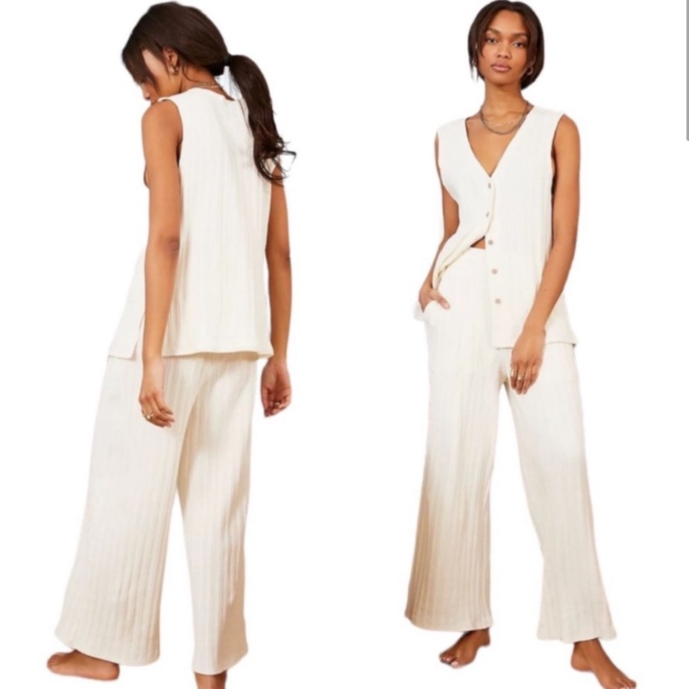 Free People Beach Pant Size Small Two Piece Set